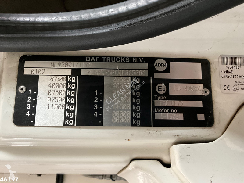 آلة لصيانة الطرق DAF FAG CF 250 Manual Faun 20m³