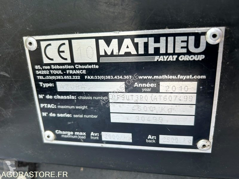 Engin de voirie Mathieu NEW AZURA