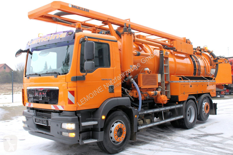 Engin de voirie MAN 26.340 6x2 Müller 13m³ Saug...