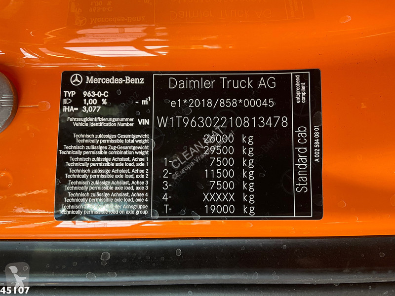 Silniční stroje Mercedes 2533 Euro 6 Zoeller 22m³
