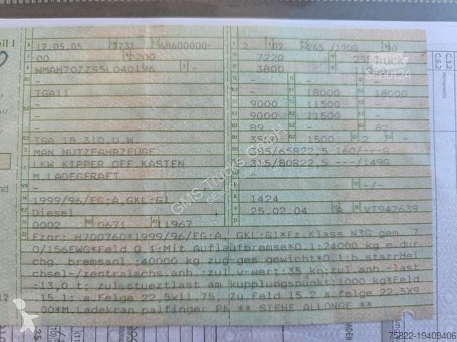 Vägmaskiner MAN TGA 18.360 / 4X4 Allrad /...