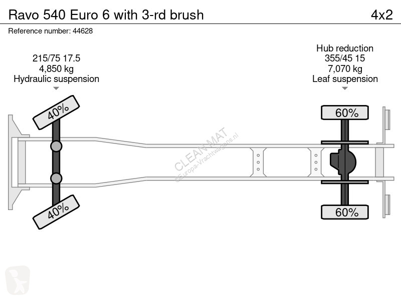 آلة لصيانة الطرق Ravo 540 Euro 6 with 3-rd brush