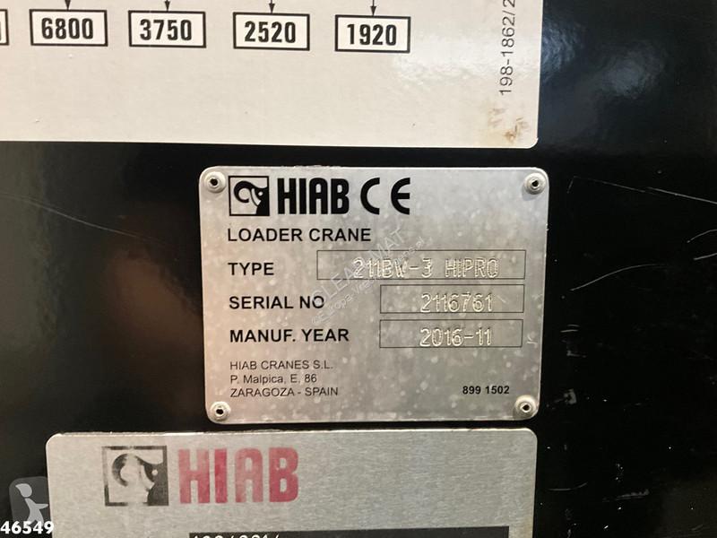Vehículo de limpieza viaria DAF FAN  290 Hiab...