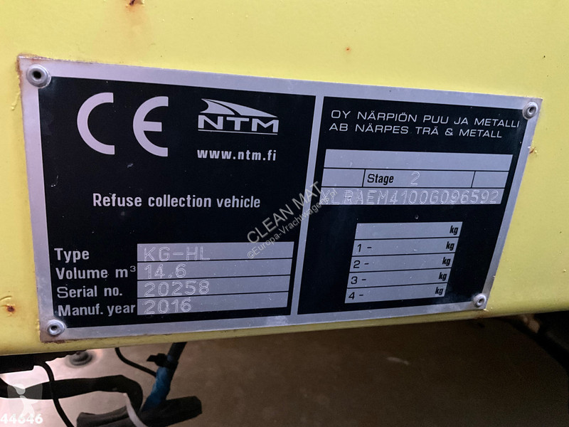 Vägmaskiner DAF FA  340 Euro 6 NTM 14.6m³ + PM...