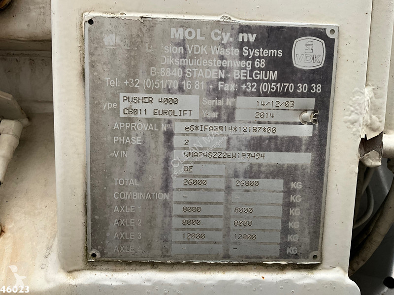 Engin de voirie MAN 26.320 VDK 22m³