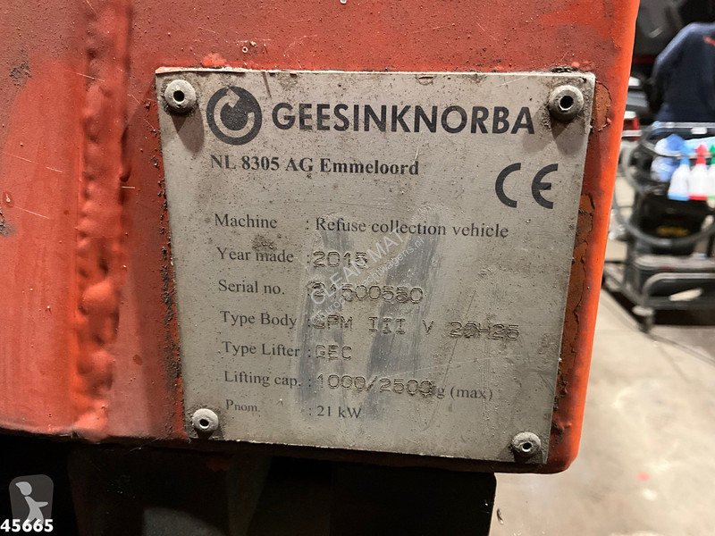 Silniční stroje DAF FAG  290 Euro 6 Geesink 20m³