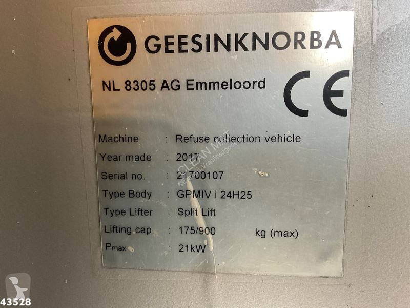 Gemeentevoertuig DAF FAN  290 Geesink 24m³