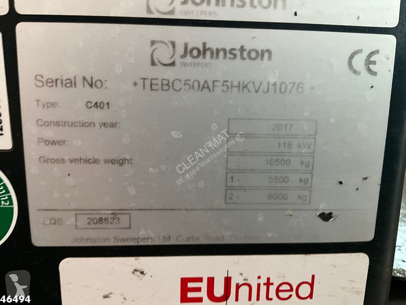 Maskine til vejarbejde Johnston C 401 Euro 6...