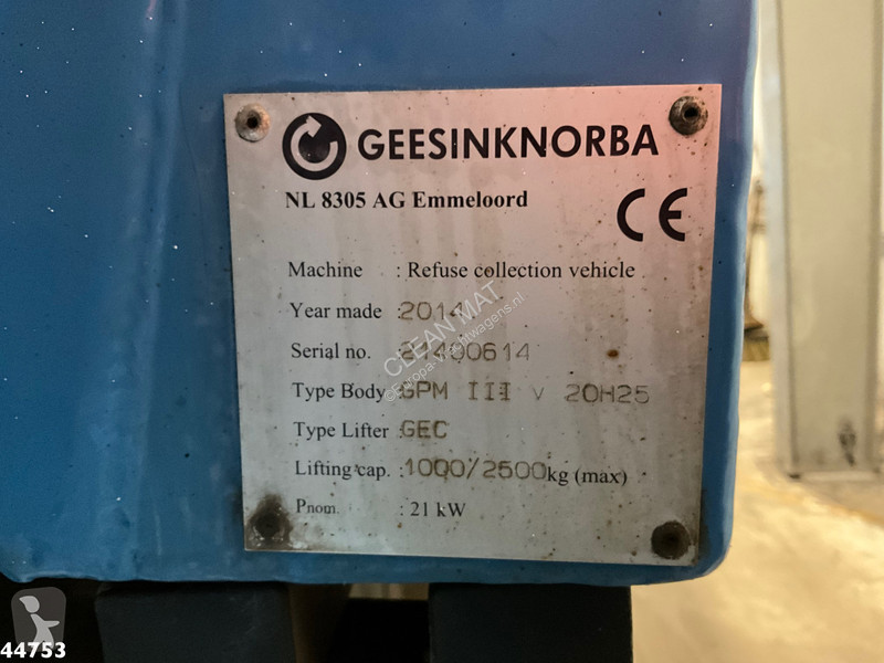 آلة لصيانة الطرق MAN 26.320 Euro 6 Geesink 20m³...