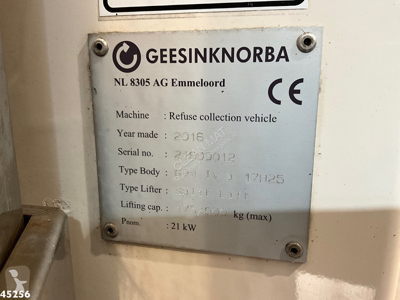 Vägmaskiner DAF FAG  290 Euro 6 Geesink 17m³