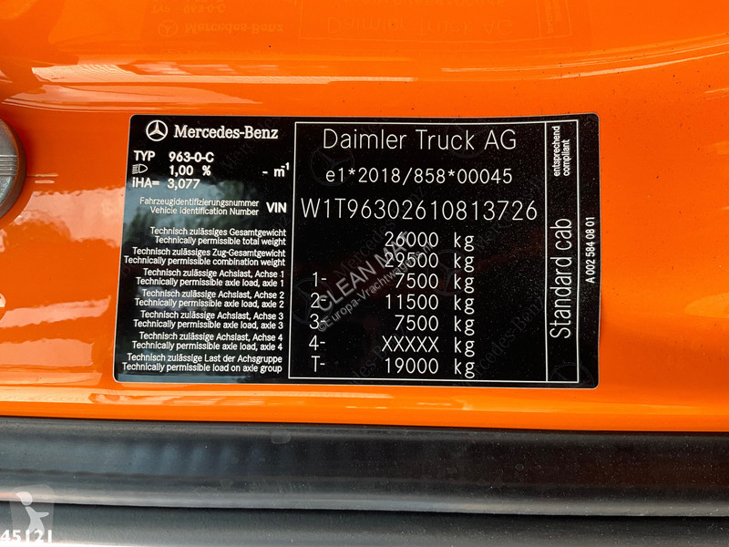 Silniční stroje Mercedes 2533 Euro 6 Zoeller 22m³