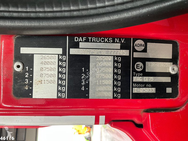 آلة لصيانة الطرق DAF FAG CF 250 Geesink 17m³