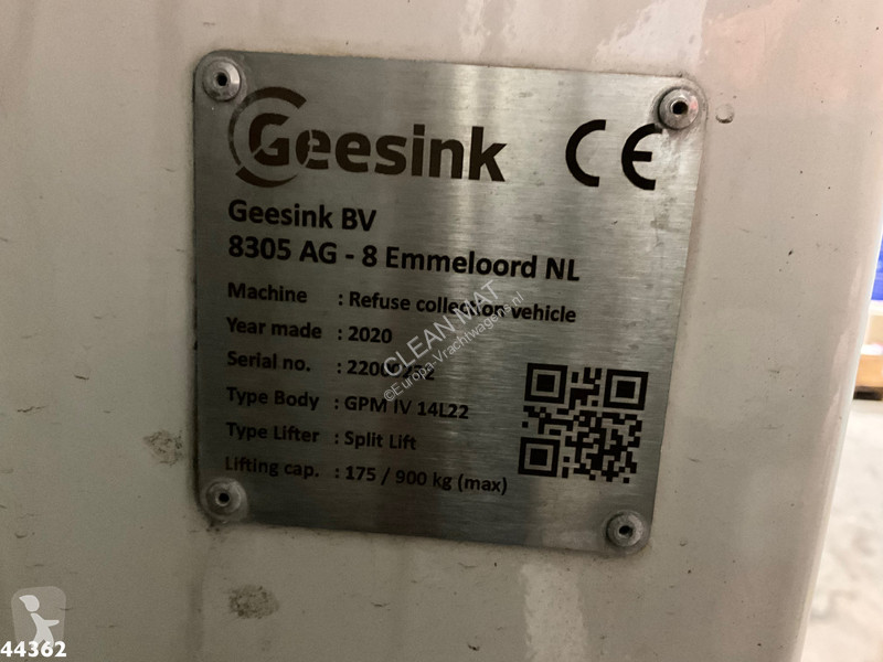 آلة لصيانة الطرق DAF FAG  230 Euro 6 Geesink 14m³