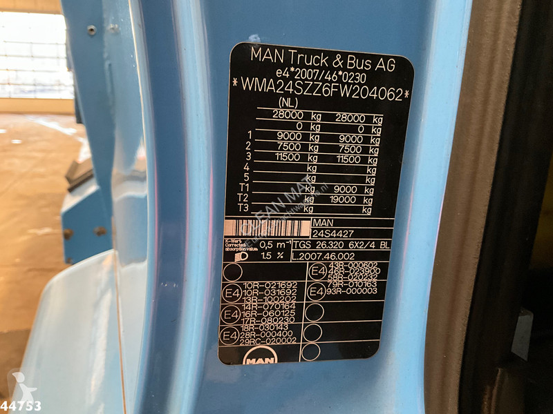 آلة لصيانة الطرق MAN 26.320 Euro 6 Geesink 20m³...
