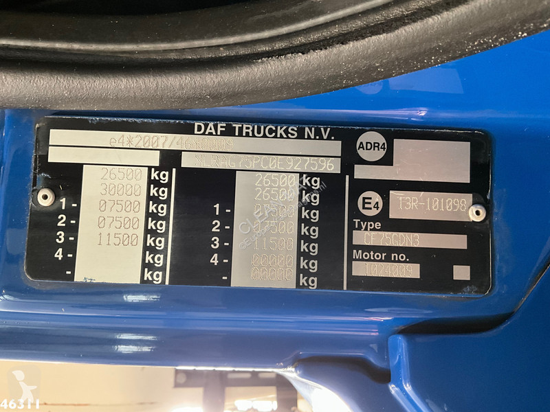 آلة لصيانة الطرق DAF FAG CF 250 Geesink 20m³