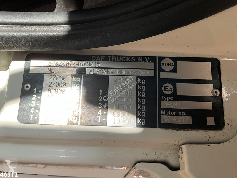 آلة لصيانة الطرق DAF FAG  290 Euro 6 Zoeller 20m³