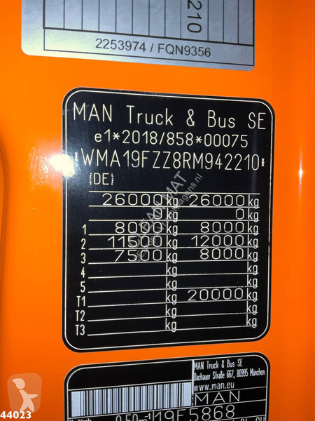 Vägmaskiner MAN 26.330 Zoeller 23m³ Delta Lifter