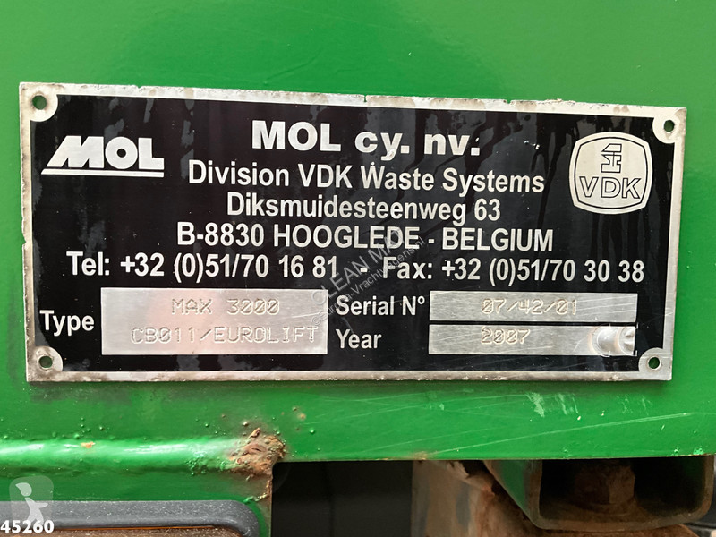 Gemeentevoertuig Iveco AD260S31 Euro 5 VDK 20m³