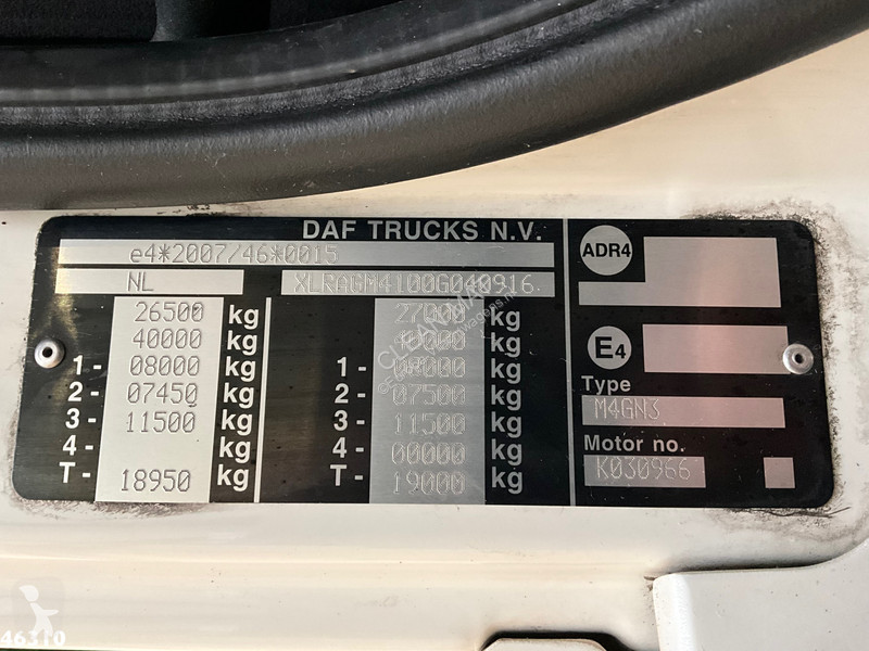 آلة لصيانة الطرق DAF FAG  290 Euro 6 Zoeller 20m³