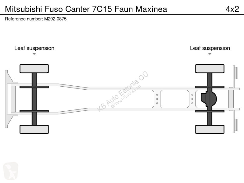 Gemeentevoertuig Mitsubishi Fuso 7C15 Faun Maxinea