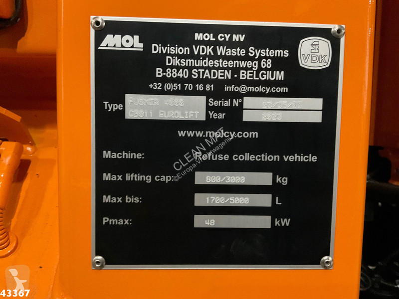 Vägmaskiner DAF FAN  340 VDK 23m³ AE Weighing...