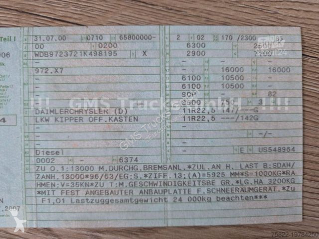 Vrachtwagen Mercedes 1623 / 4X4 ALLRAD / load...