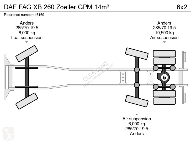 Vehículo de limpieza viaria DAF G XB 260...