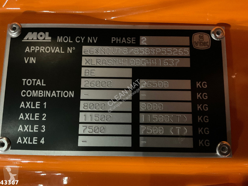 Vägmaskiner DAF FAN  340 VDK 23m³ AE Weighing...