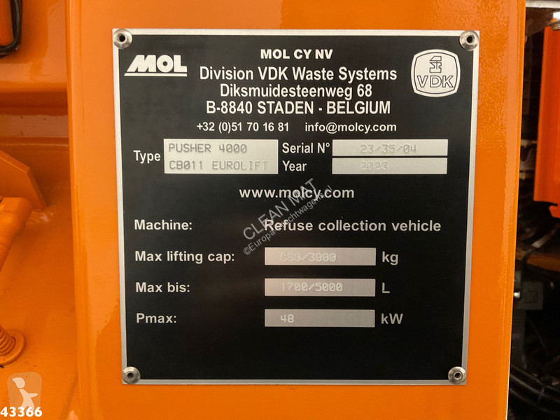 Vägmaskiner DAF FAN  340 VDK 23m³ AE Weighing...