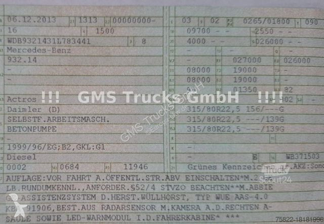 Camion Mercedes 2636 / 24m Betonpumpe /...