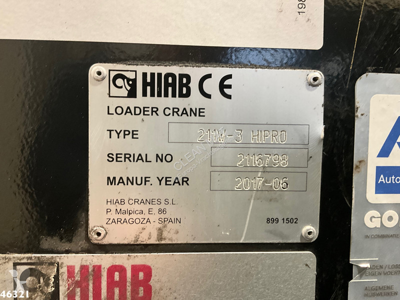 Engin de voirie DAF FAN  290 Euro 6 Hiab 21...
