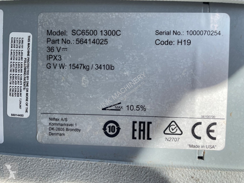 Gemeentevoertuig Nilfisk SC 6500 1300C