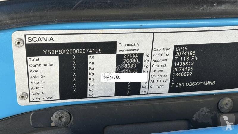 Engin de voirie Scania P280 2 chamber garbage...