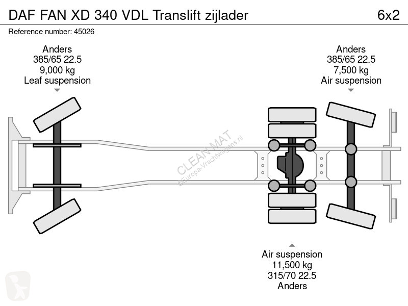آلة لصيانة الطرق DAF N XD 340 VDL Translift...