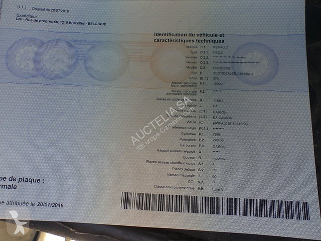 Vehículo de limpieza viaria Renault D19
