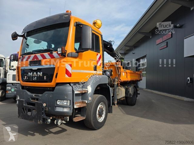 Vägmaskiner MAN TGS / 4X4 ALLRAD / Kipper + Kran