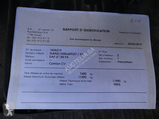 Gemeentevoertuig DAF LF 180 FA