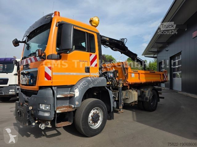 Vägmaskiner MAN TGS / 4X4 ALLRAD / Kipper + Kran