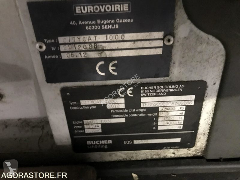 Engin de voirie Eurovoirie city cat 1000