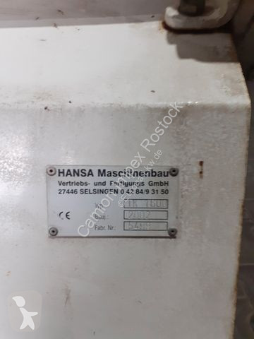 Equipos  Hansa Kehrmaschine TK 1600