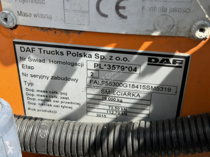 Пътнопочистваща техника DAF 55300 Śmieciarka...