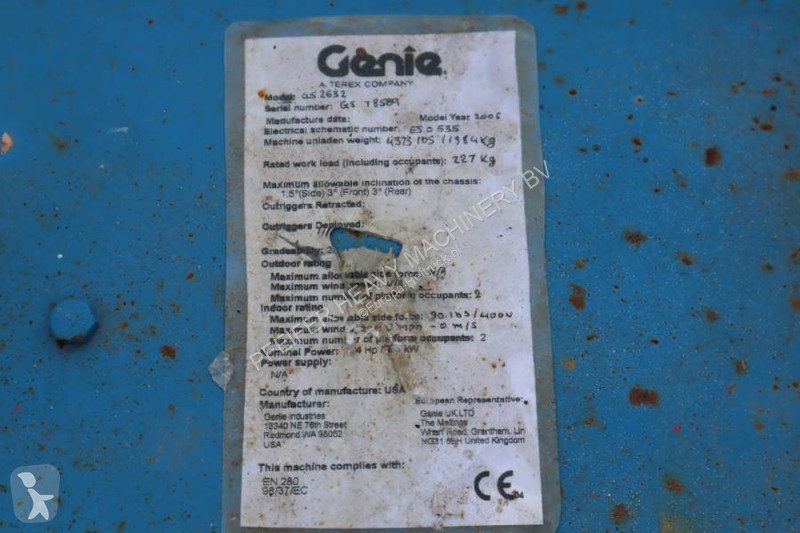 Hoogwerker Genie Electric, Working Height 10m,...