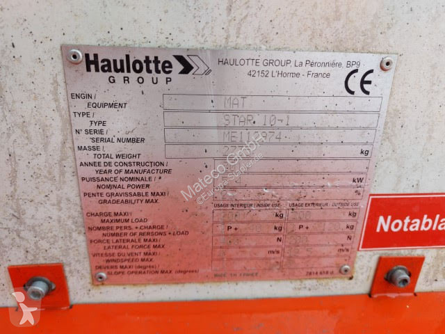 Nacelle Haulotte STAR 10