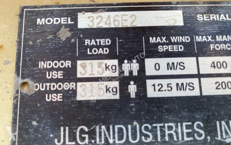 Nacelle JLG plateforme ciseaux automotrice...