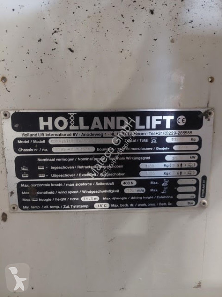 منصة تلسكوبية Hollandlift B-165DL25 4WD/P/N