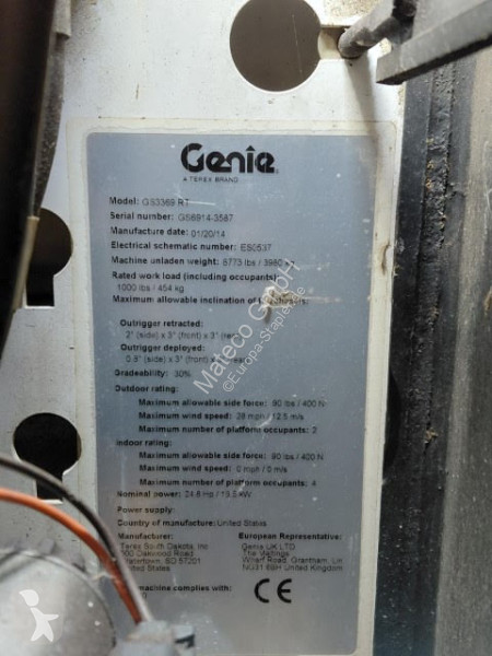 منصة تلسكوبية Genie GS3369 OR