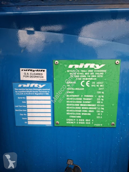 منصة تلسكوبية Niftylift HR15NE