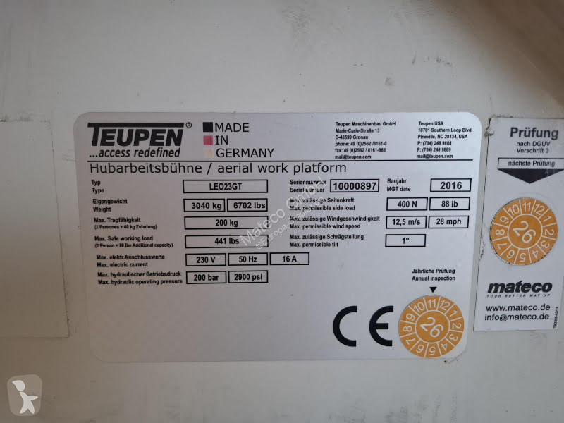 منصة تلسكوبية Teupen LEO 23 GT