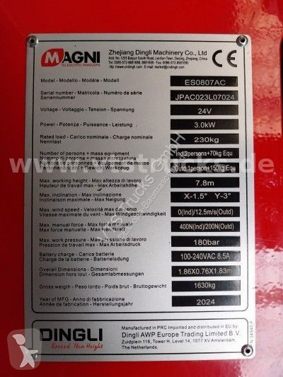 منصة تلسكوبية Magni Magni ES0807AC 7.8m...