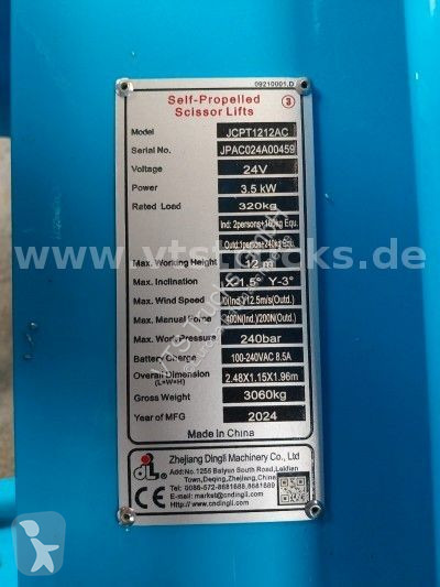 Вишка Dingli Dingli JCPT1212AC 12m Scherenbühne...